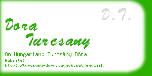 dora turcsany business card