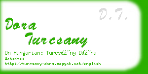 dora turcsany business card